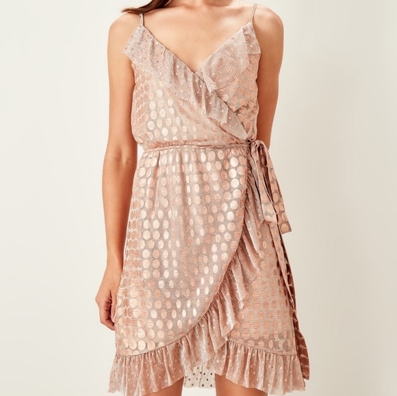 🆕Bronze Ruffle Dress - Picture 3 of 4